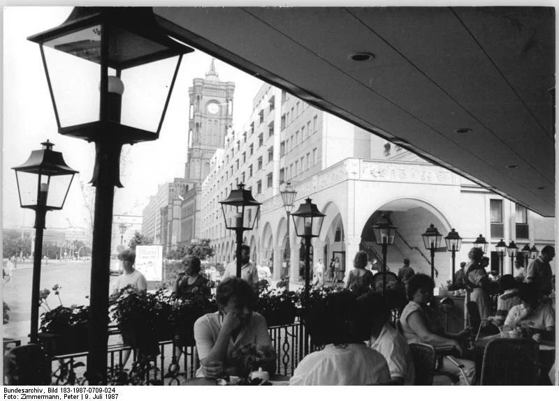Historische Ansicht der Gaststätten im Nikolaiviertel, 1987